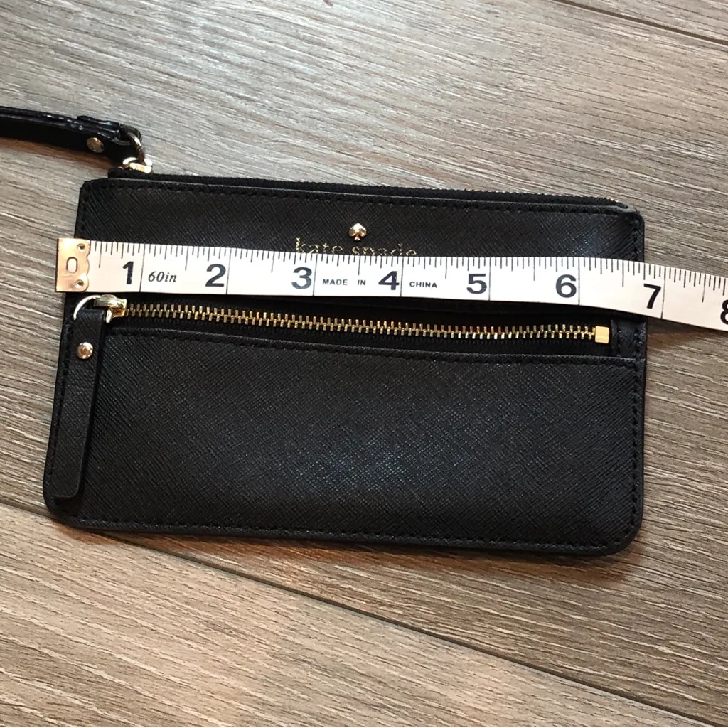 Kate Spade Bee Mika’s Pond Black Saffiano Leather Wristlet/Wallet - Image 5