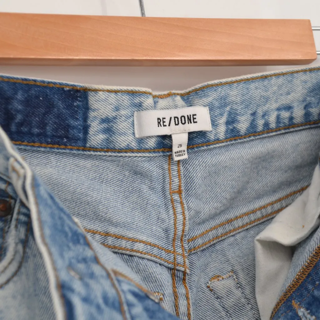 Re/Done 90s High Rise Loose Jeans Vintage Playa Destroy Rip Light Wash Blue 25 - Image 7