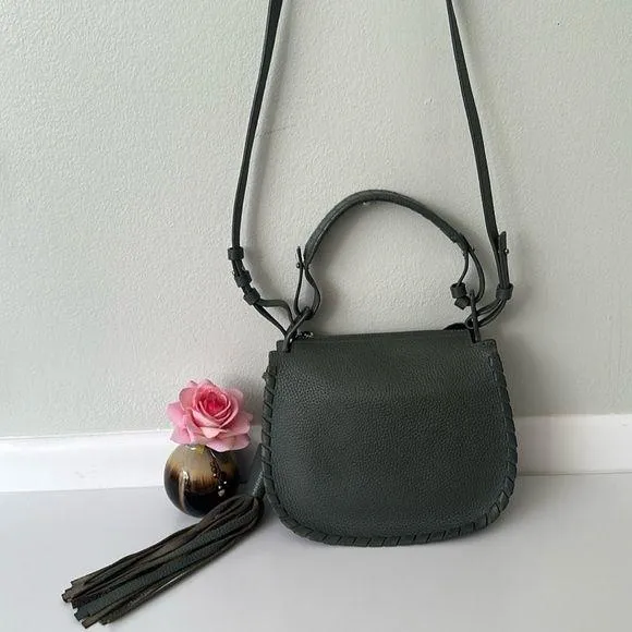 All Saints Mori Lea Pebbled Leather Crossbody
Hobo Bag-Storm Gray - Image 1