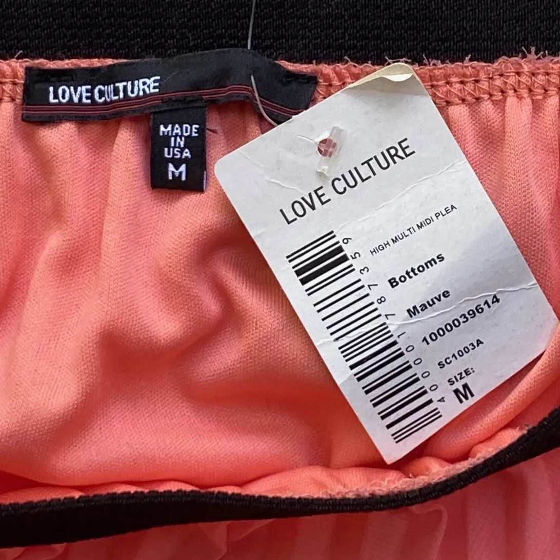 NWT ~ LOVE CULTURE Mauve Crepe Pleated Flowy Swing Midi Skirt ~ Women's MEDIUM - Image 5