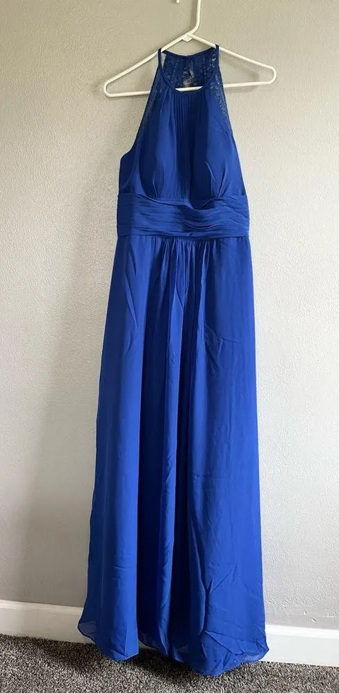 [JJ’s House] NWT Royal Blue Halter Lace Detail Dress- US 10 - Image 2