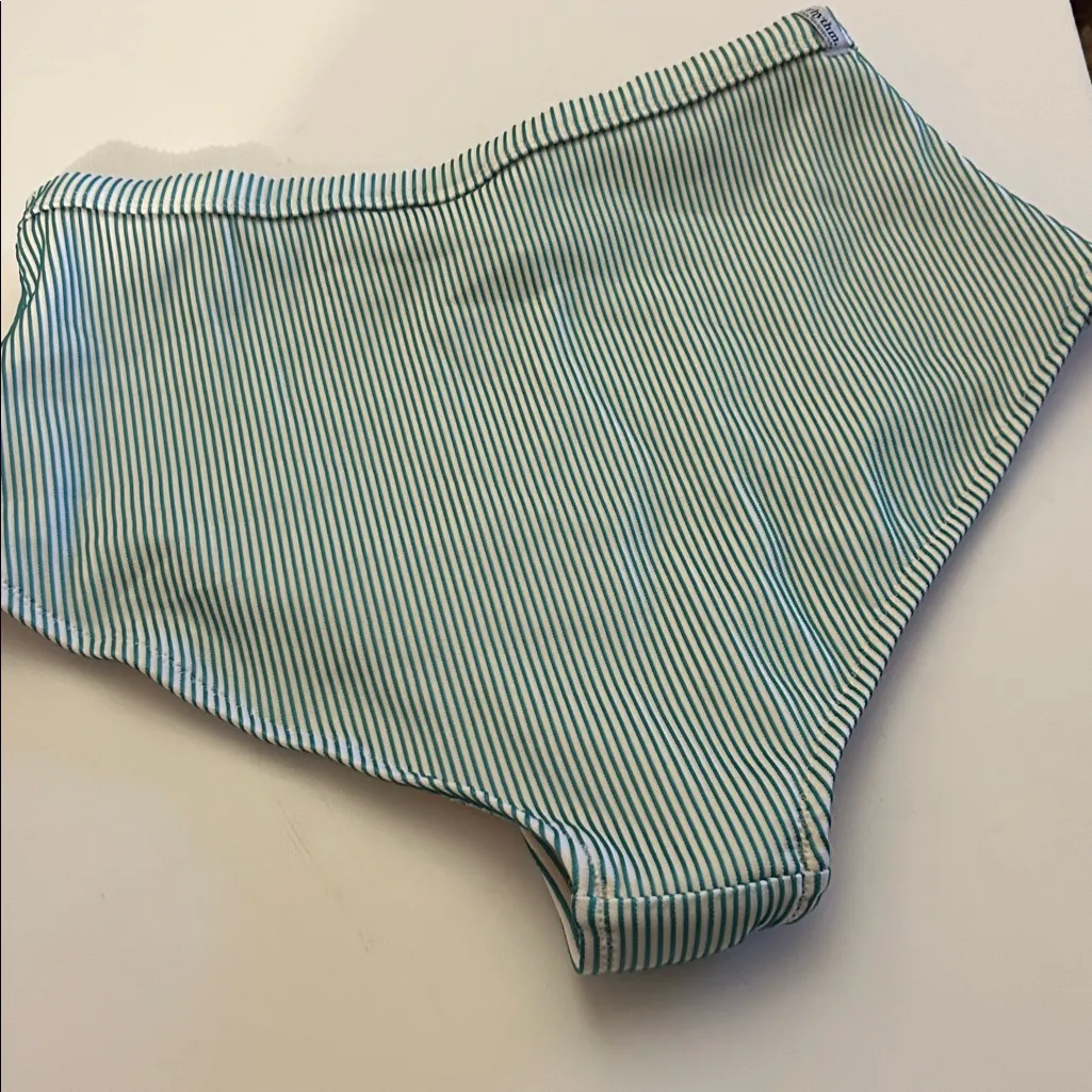 New Rhythm x Free People Noumea boy leg bikini bottom marine green size medium - Image 6