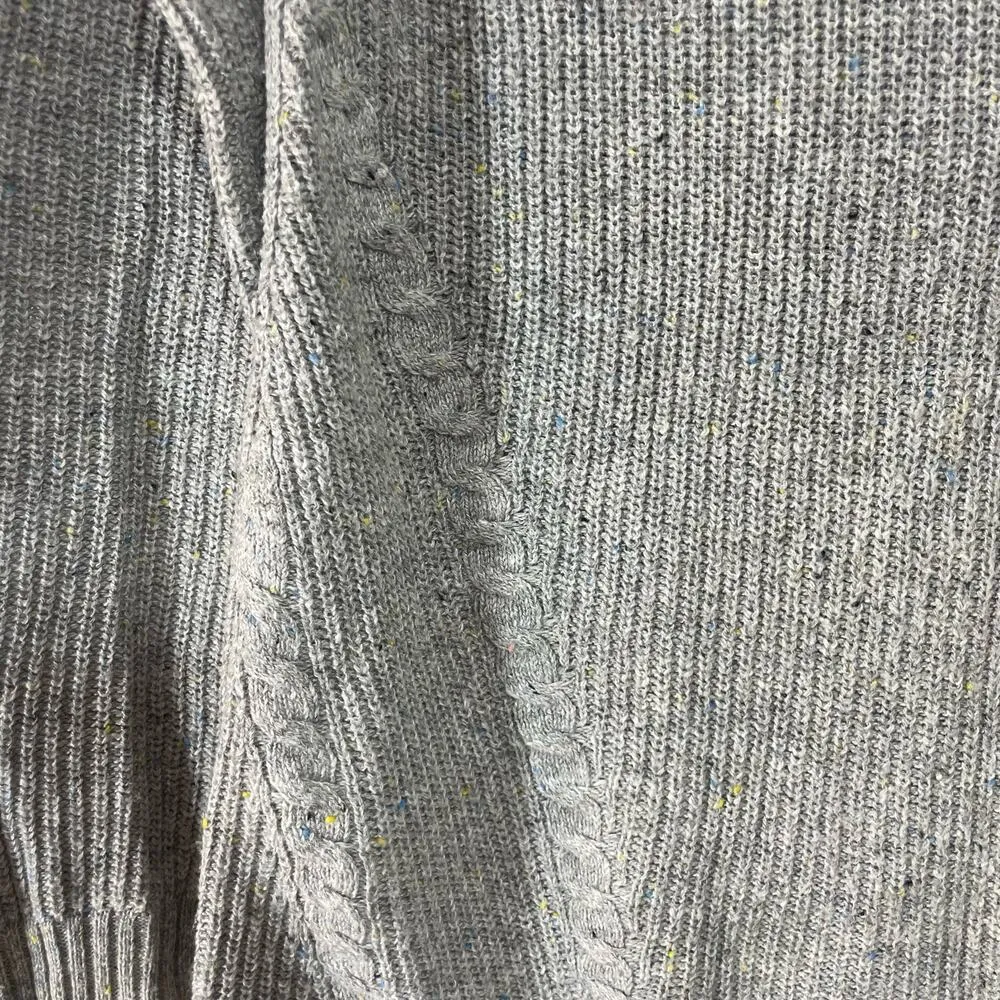 Talbots Women's Gray Rainbow Confetti Chunky Sweater - Size Medium - Cozycore - Image 3