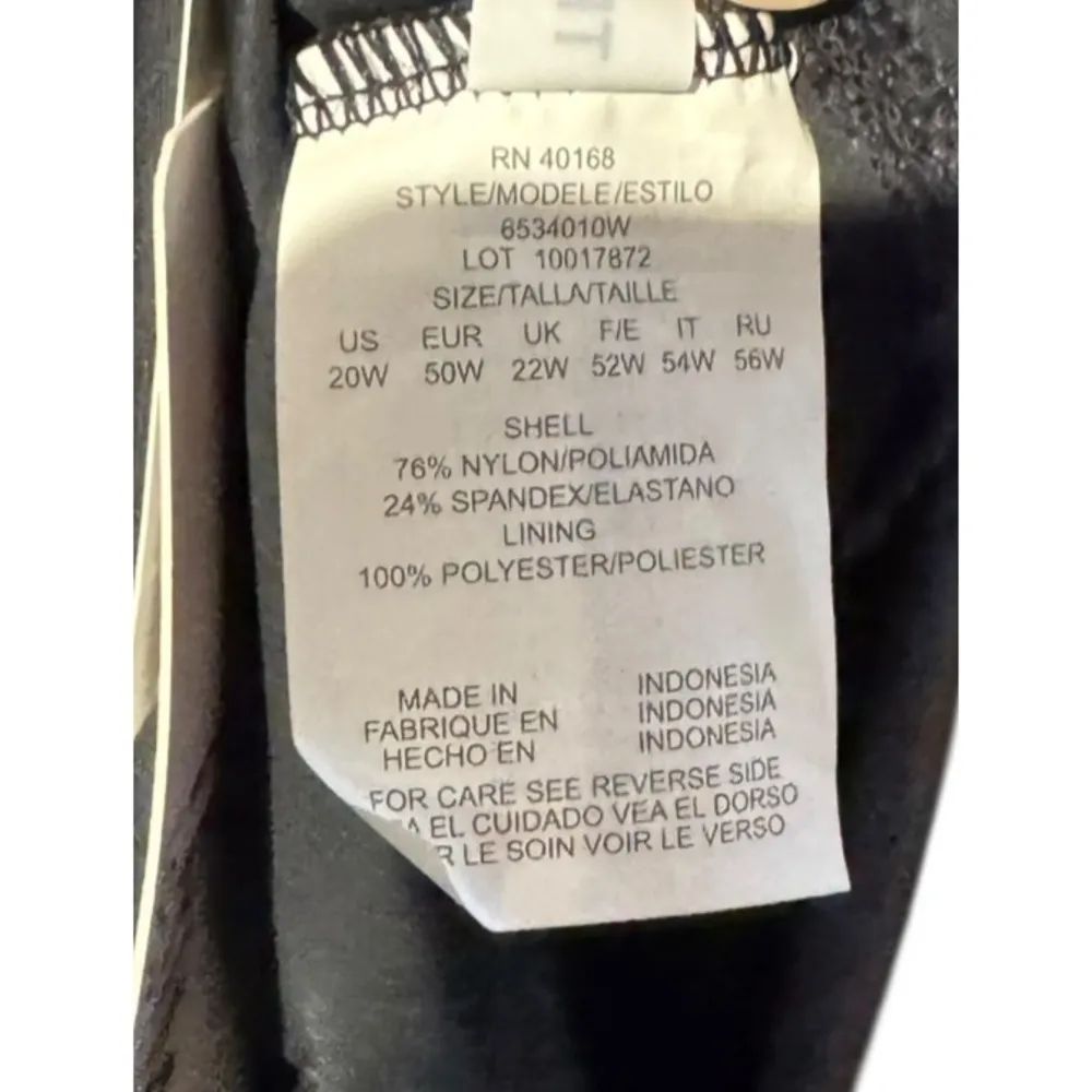 Trim Shaper Women Bikini Bottom Yoke Top Brief High Waist Slimming Black 20W NWT - Image 8