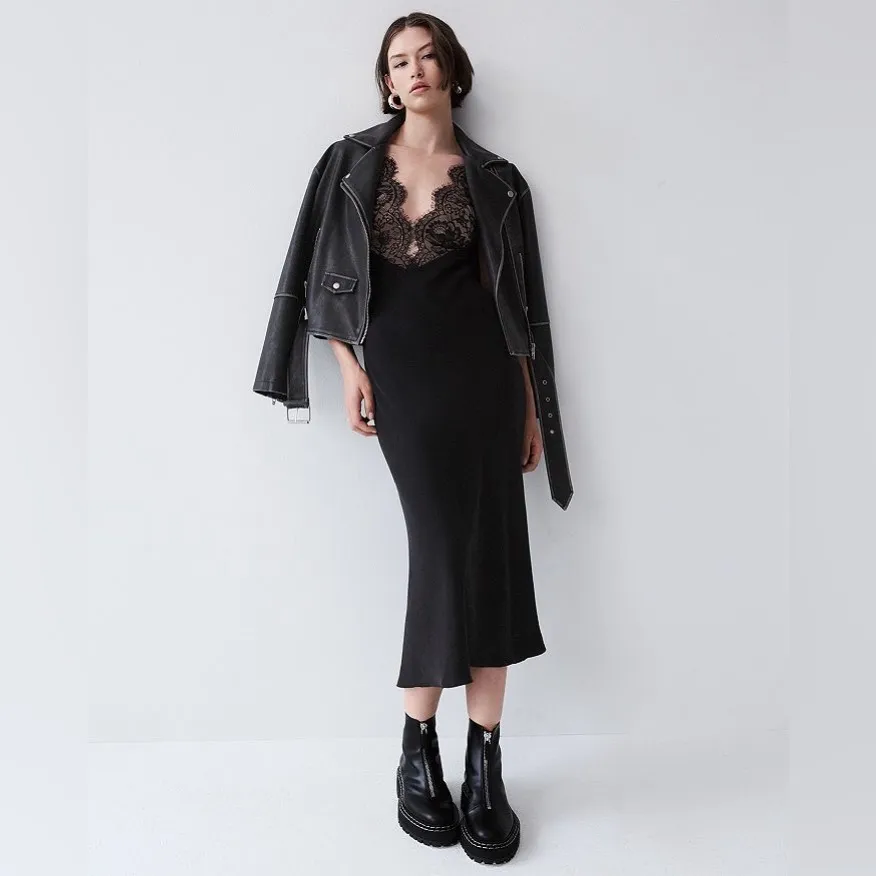 Black BLANKNYC Faux Leather Belted Moto Jacket Size XS - Image 3