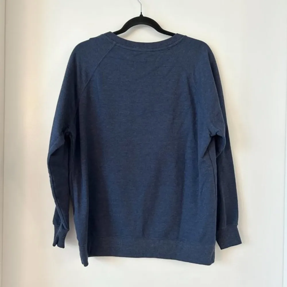 Wildfox Good Vibes Oversized Pullover Sweatshirt Navy Size S LIKE NEW - Image 7