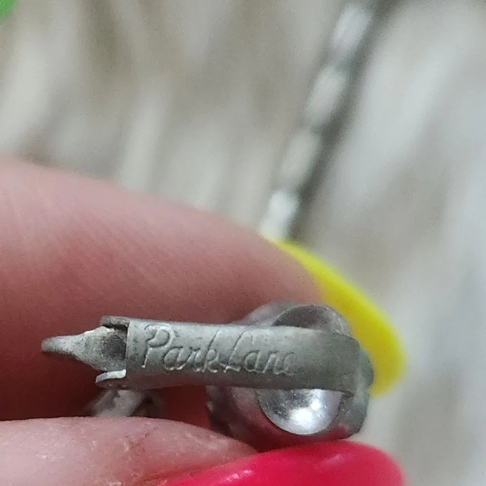 Park Lane  Vintage Pearl Clip-on‎ Dangle Earrings Silver - Image 2