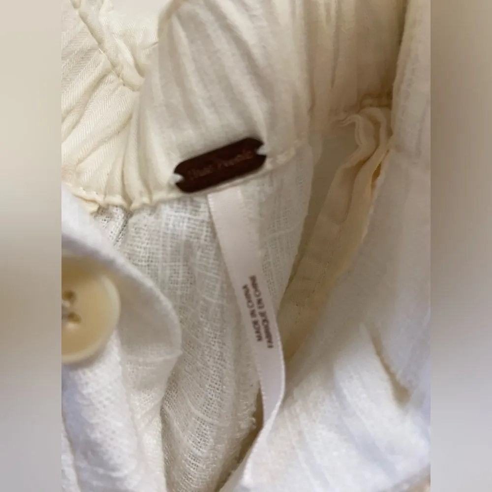 Free people white linen pants extra small women’s - Image 7