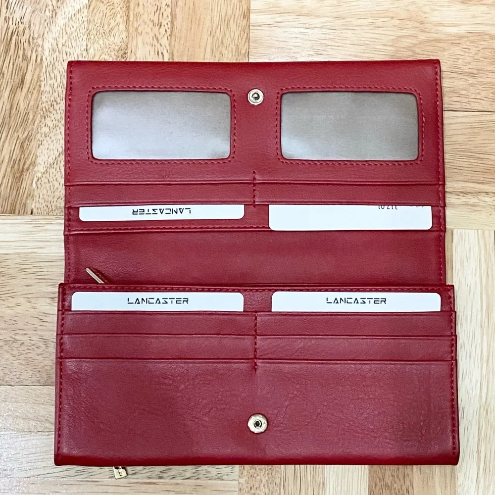 LANCASTER Paris Back to Back Red Wallet - Image 5