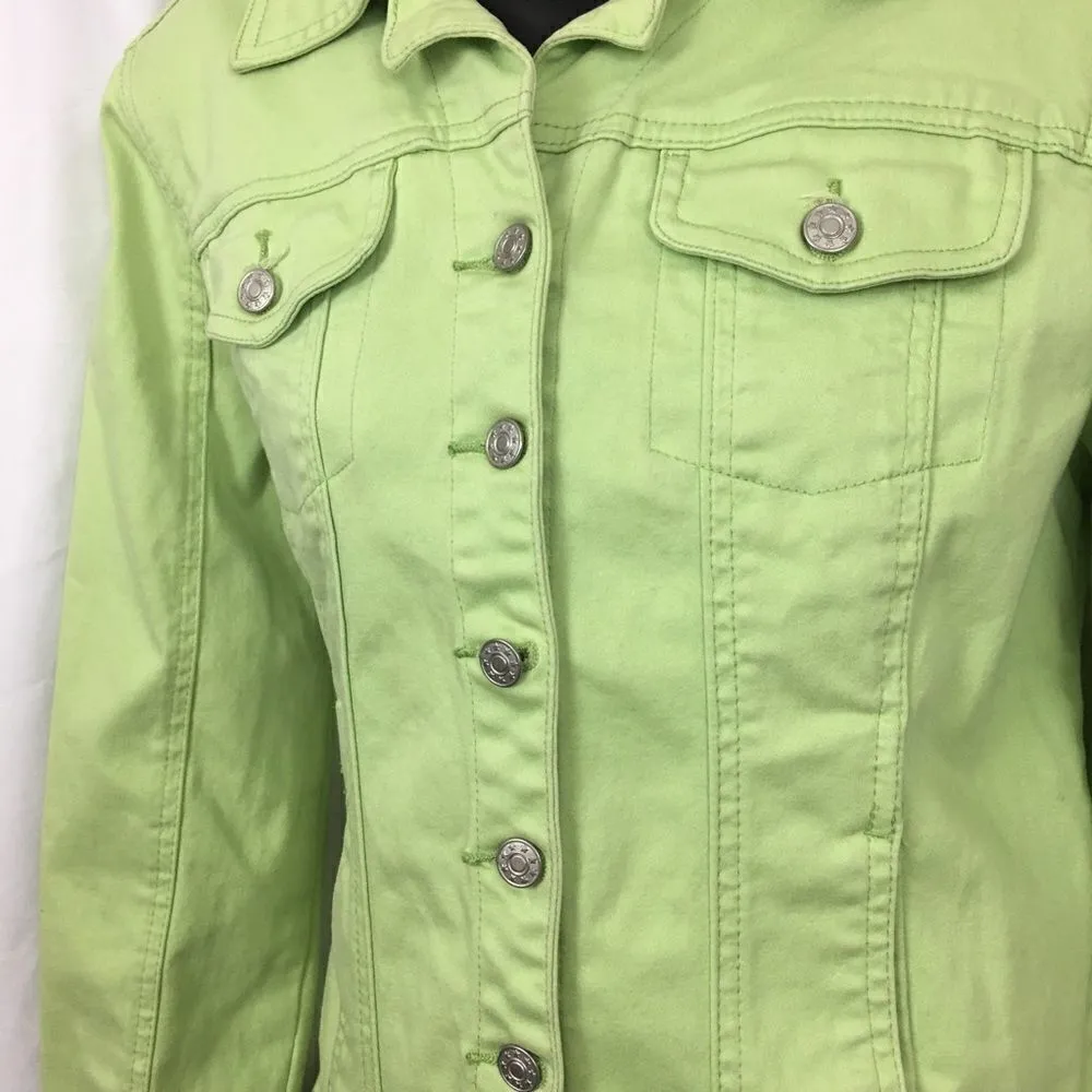 A.M.I green Cotten Jean look jacket S Green - Image 2