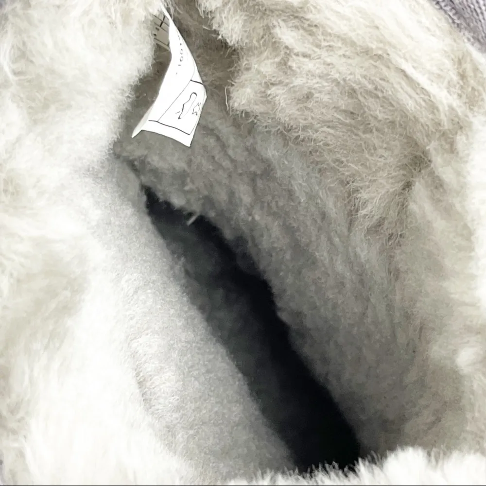 KOOLABURRA BY UGG Grey Sheepskin Suede Faux Fur Lined Lined Boots, Size 6 - Image 7