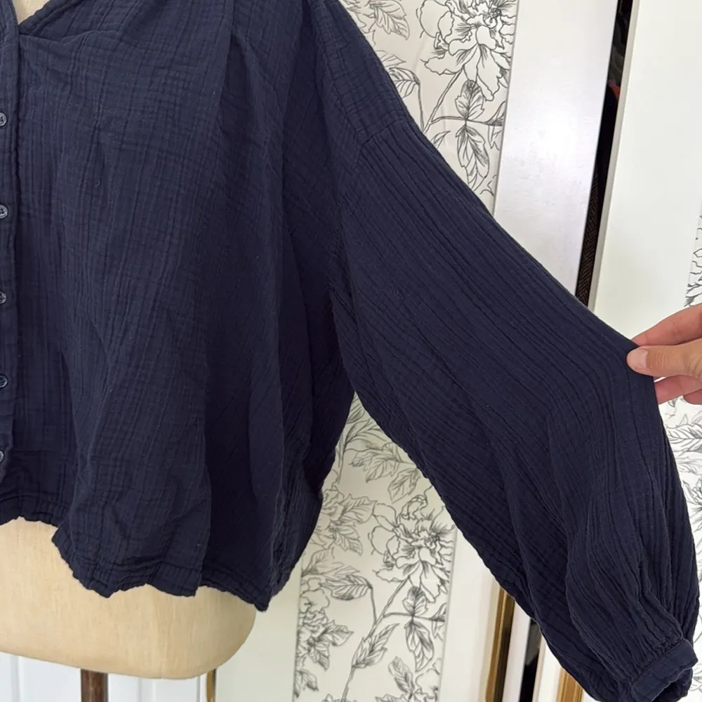 Sundry cotton gauze balloon sleeve blouse - Image 12