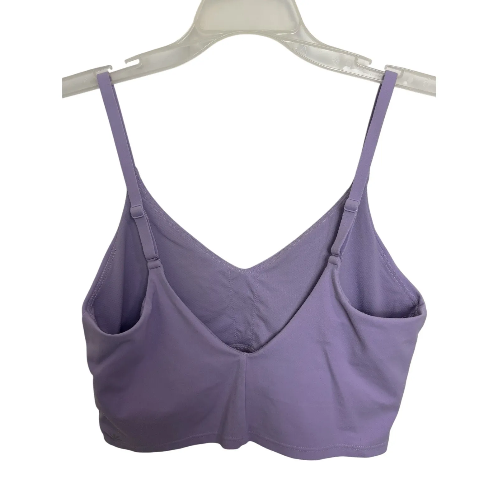 Athleta Elation Light Purple V-Neck Crop Top Size Small Yoga Workout Outdoors - Image 2