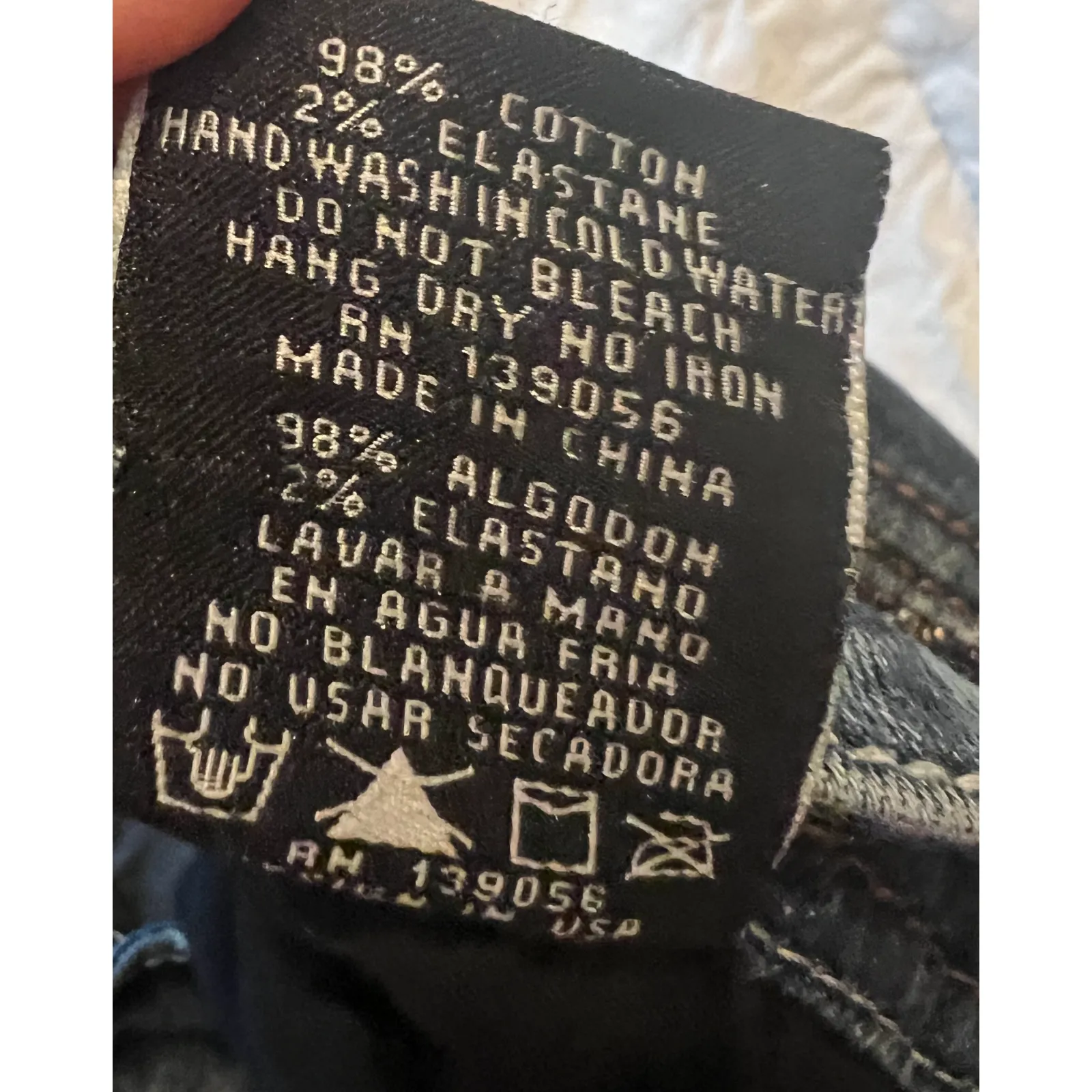 GRACE IN LA Womens Jeans Size 30" Blue Bootcut Sequin Embroider Mid Rise Dark - Image 8