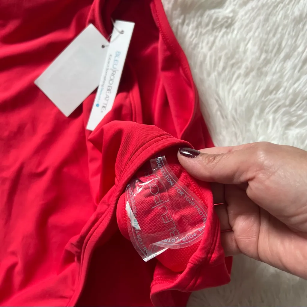 BLEU BY ROD BEATTIE Hole In One Lattice Cap Sleeve One Piece Size 8 - Image 6