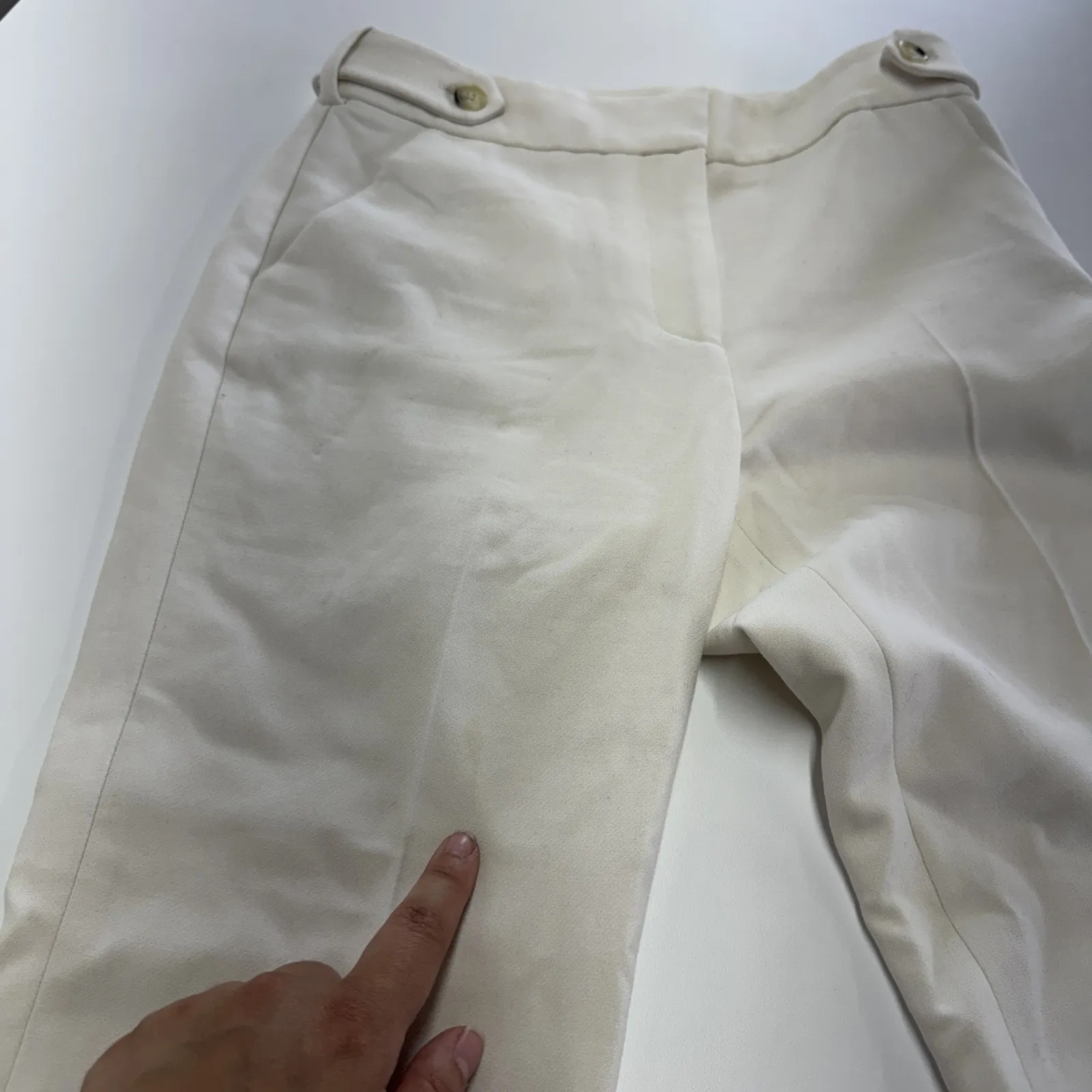 Veronica Beard Pants Womens 2 White Gamila Straight Leg Classic Trouser - Image 10