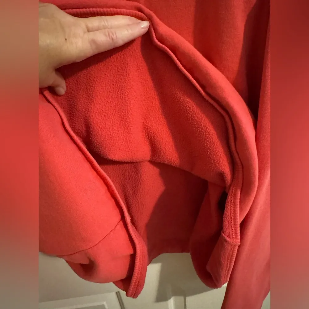 Moda International Women's Crew Neck Dolman Crop Coral Pink Sweatshirt XL - Image 5