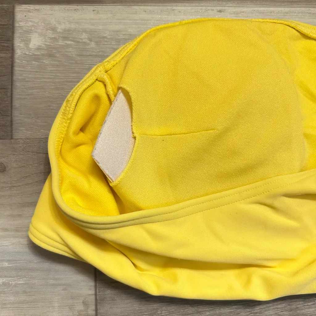 Abercrombie & Fitch Yellow side tie one piece swimsuit - Image 8