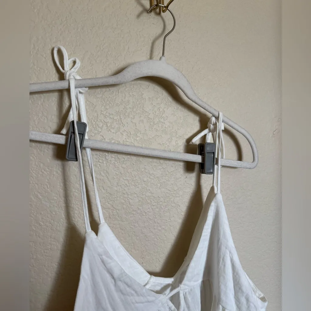 Jacquie the Label Flowy Boho Maxi Dress Sz S Strappy‎ Tiered Gauze Beach NEW White - Image 4