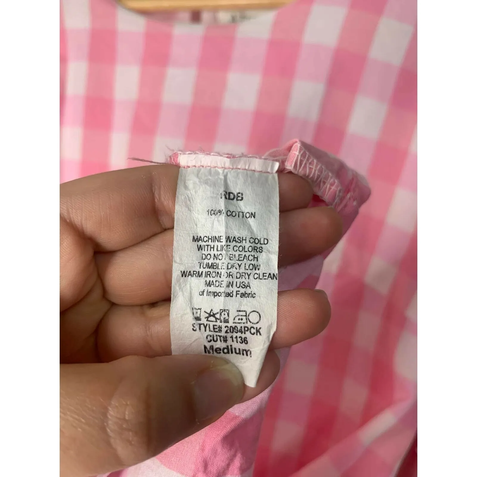 Aura Pink Plaid Bell Sleeve Shift Dress Size Medium‎ - Image 4