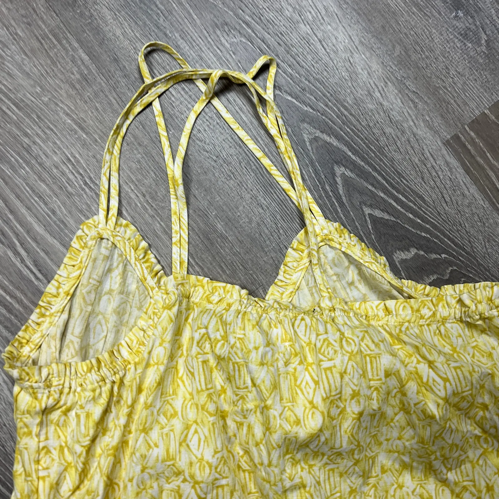 Universal Thread Women's Yellow Floral Sleeveless Pintuck Dress - XL - NWOT - Image 7