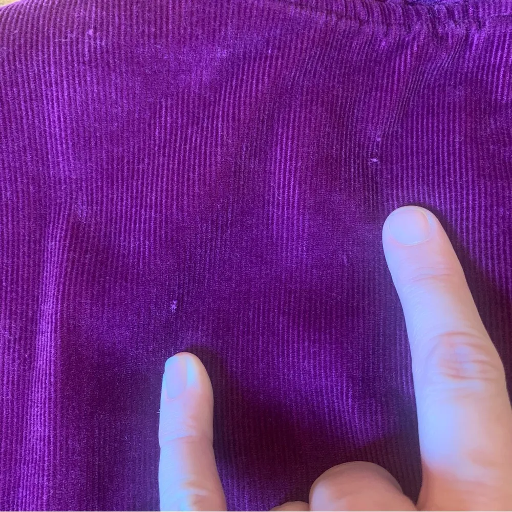 L.L.Bean 10 petite magenta button front ruffle corduroy blazer cottageco… - Image 7