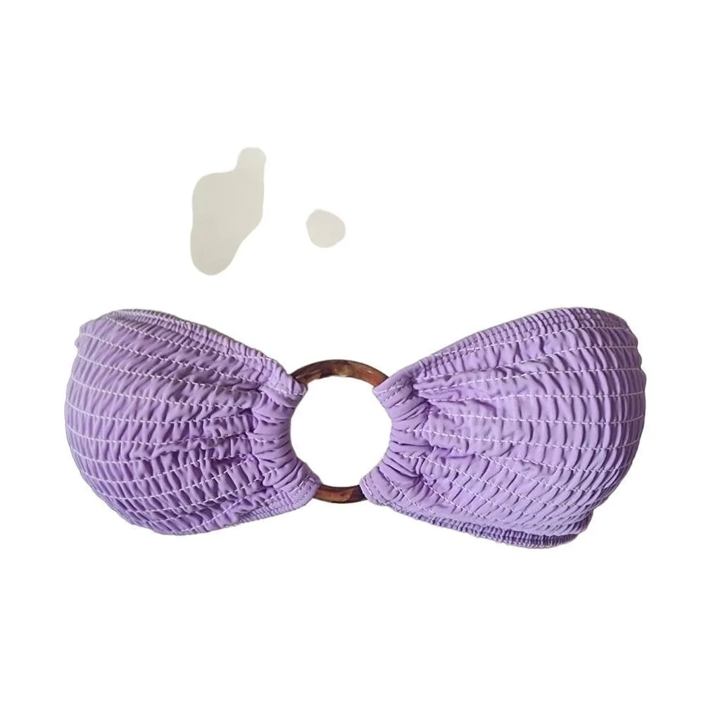 Purple Strapless Bikini Top (S) - Image 3