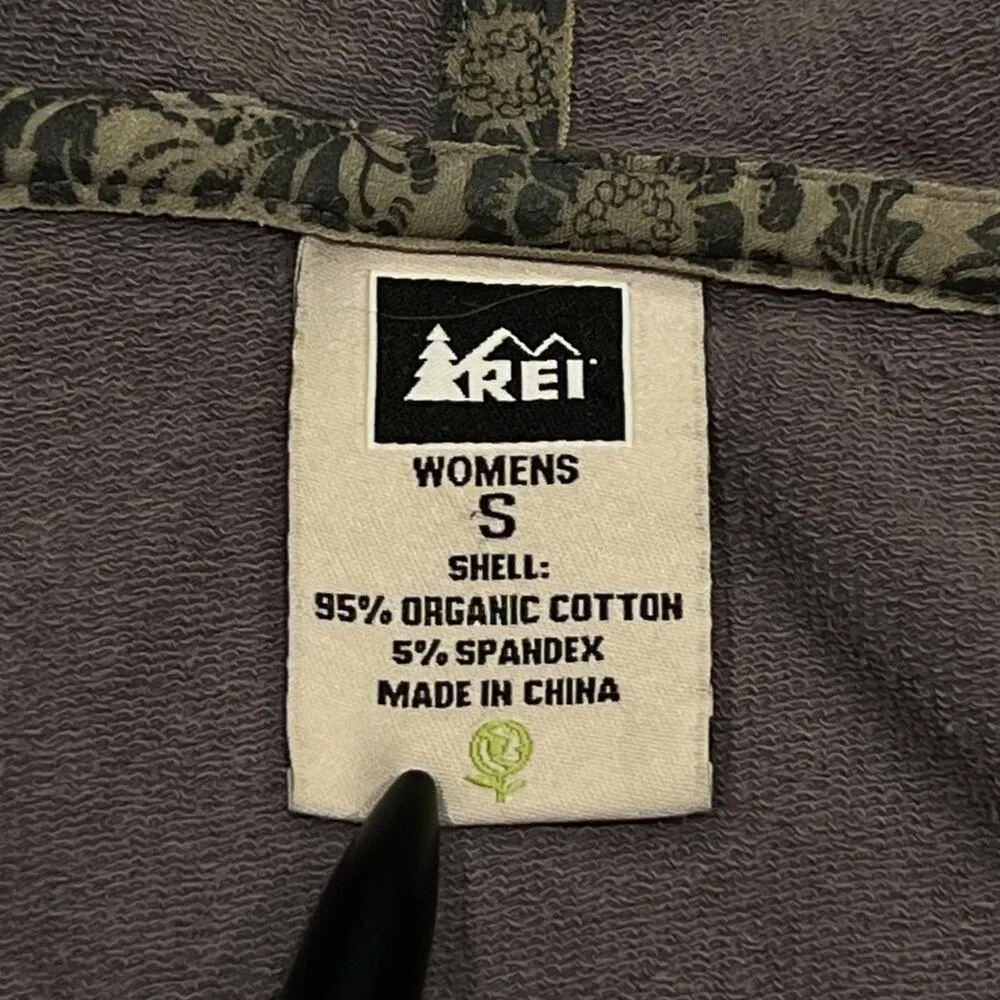 ★ REI Brown Fitted Floral Tattoo-Patterned Embroidered Zip-Up Women’s Hoodie ★ - Image 5