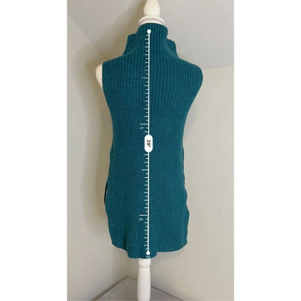100% Wool Wilfred Turtleneck Tank Tunic Women’s 2XS Green Size XXS - Image 5