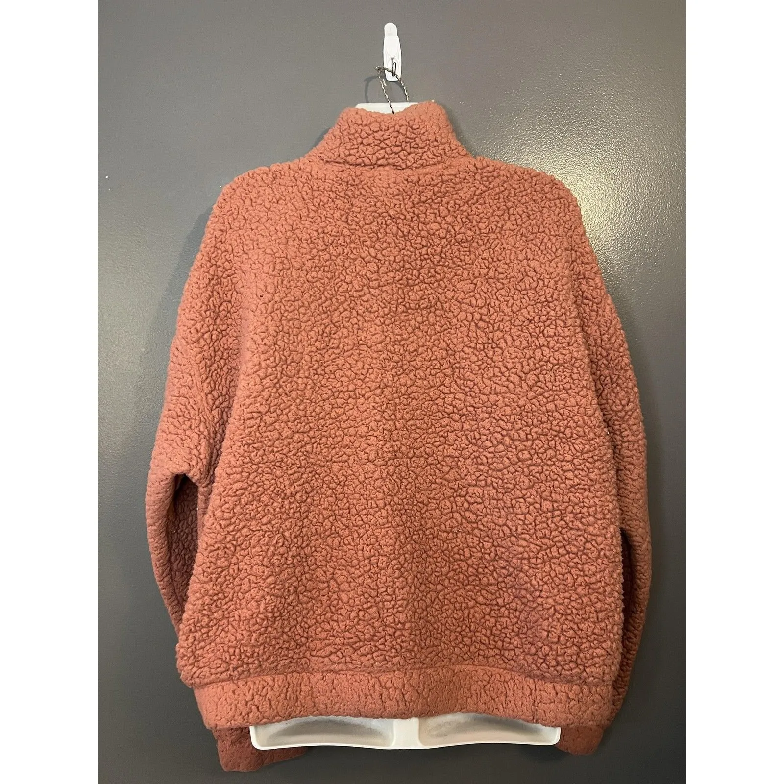 Wild Fable Jacket Womens 2XL Pink Sherpa Fleece Zip Up Cozy Teddy Coat Warm - Image 4