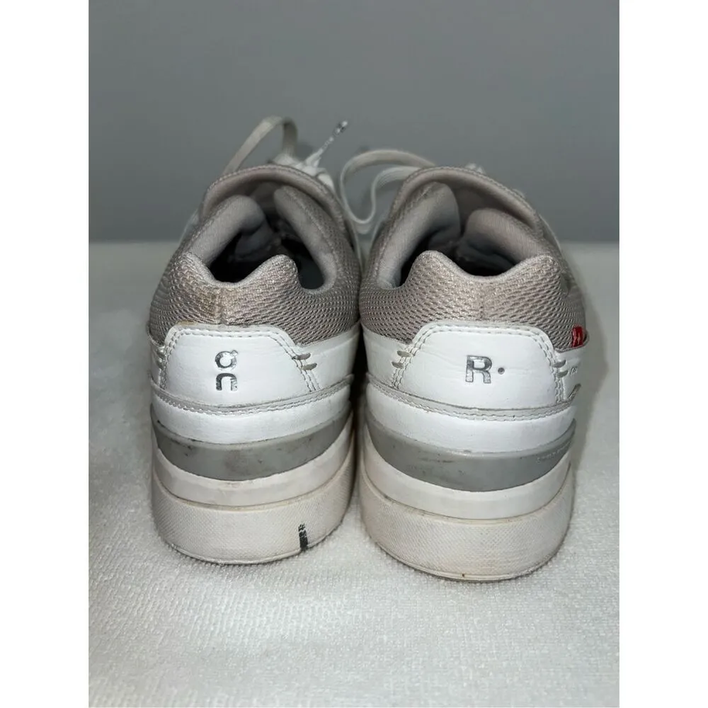 On Cloud The Roger Advantage Womens Size 8.5 White Leather Sneakers - Image 4