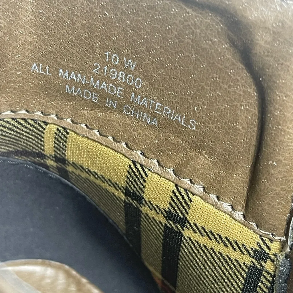 Catherines Taupe Ankle Boots 10W Wide Width Zip Block Heel Booties Women’s Shoes Brown Size 10 - Image 6