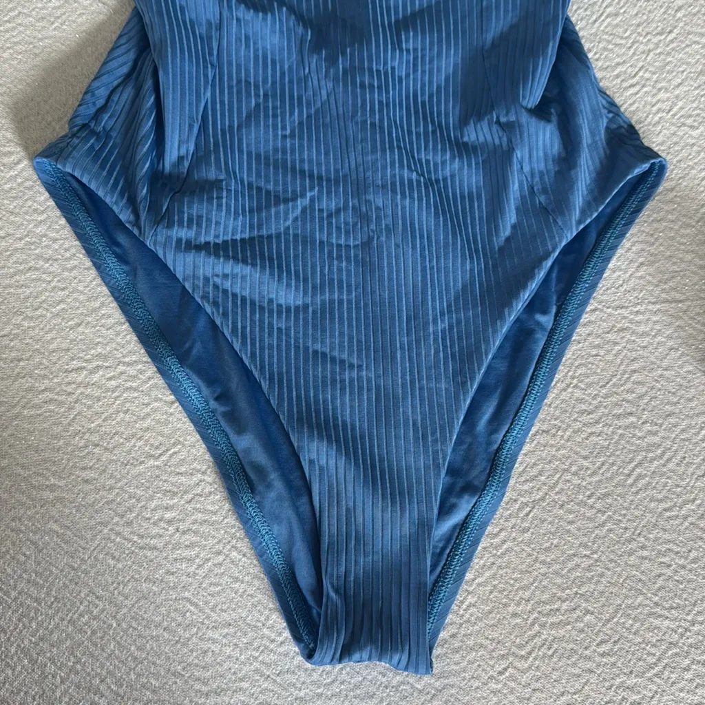 VITAMIN A Ada Underwire One Piece - Chambray EcoRib, Size Medium, $196 - Image 9