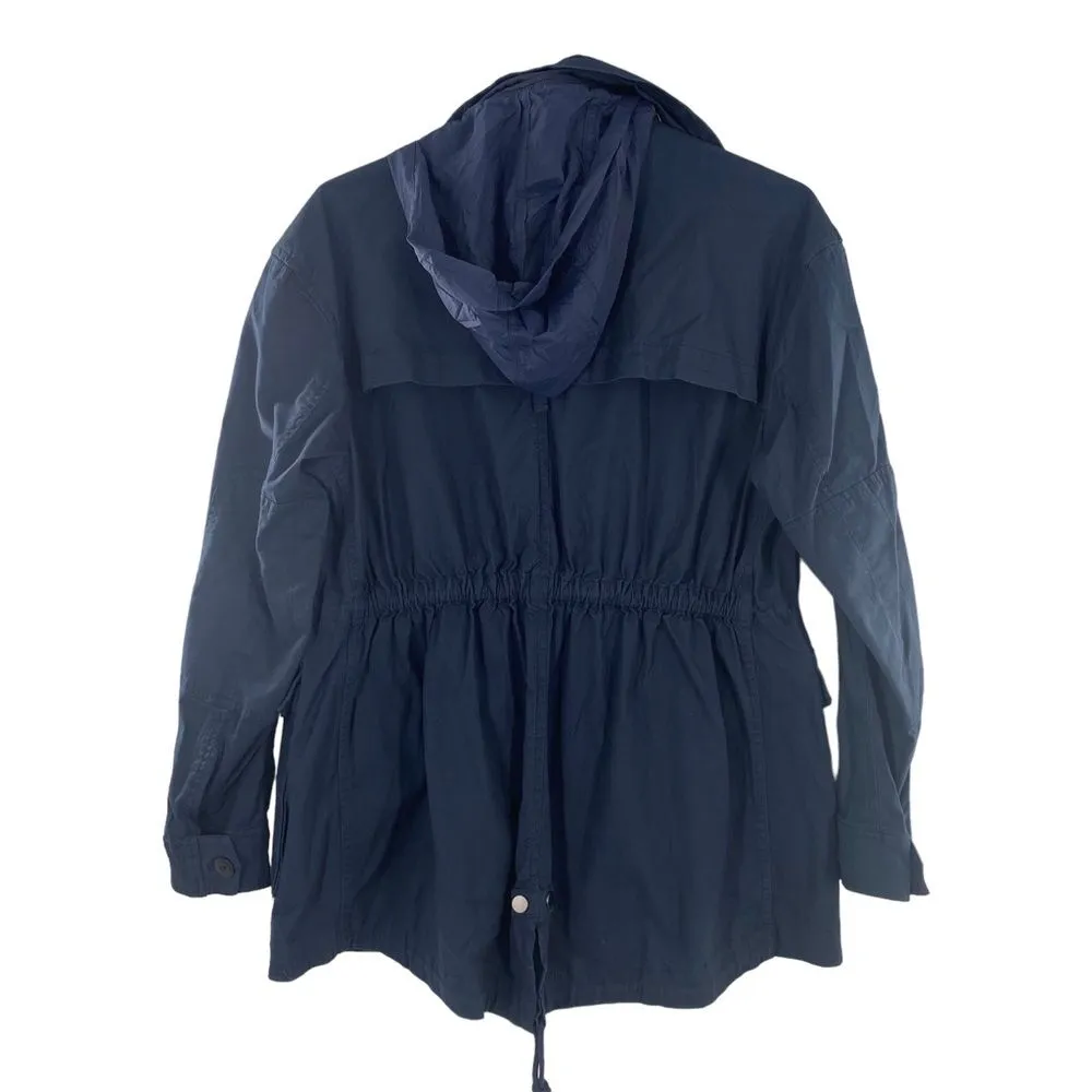 ATM Anthony Thomas Melillo Sz M Striped Field Jacket Navy Blue Utility Fisherman Size M - Image 7