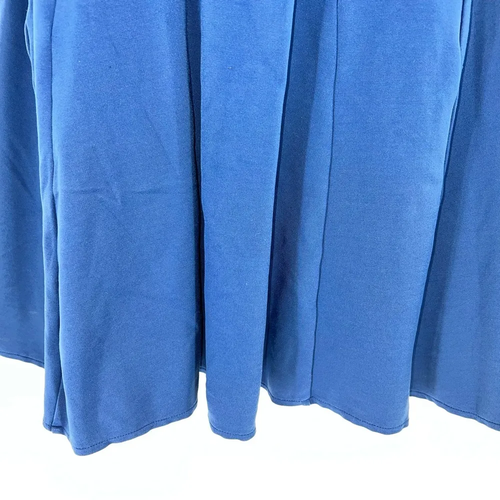 Halston Heritage Women’s Light Royal Blue Short-Sleeve Skater Skirt Dress-Size 0 - Image 3