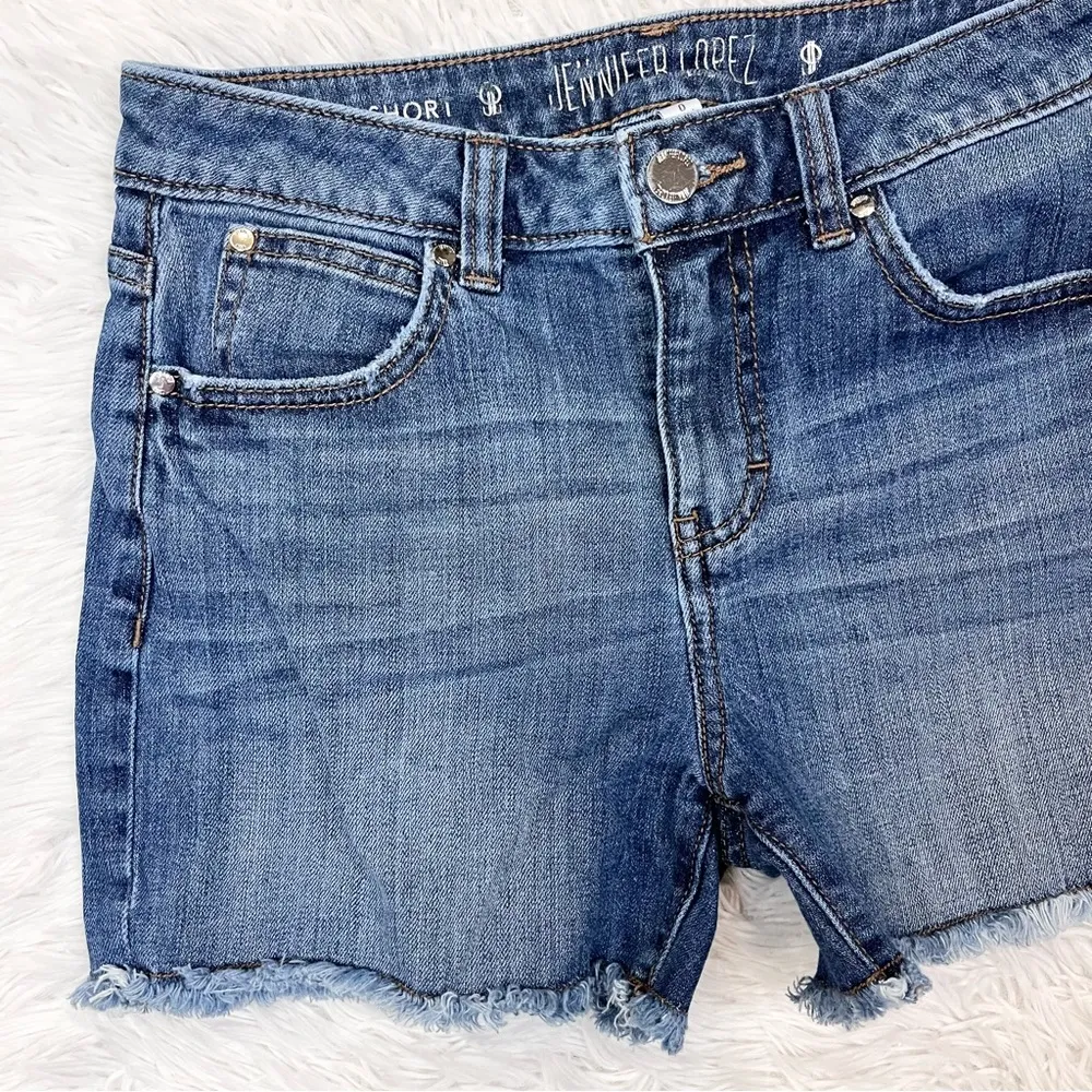 Women’s Blue Denim Jean High Rise Shorts 0 - Image 3