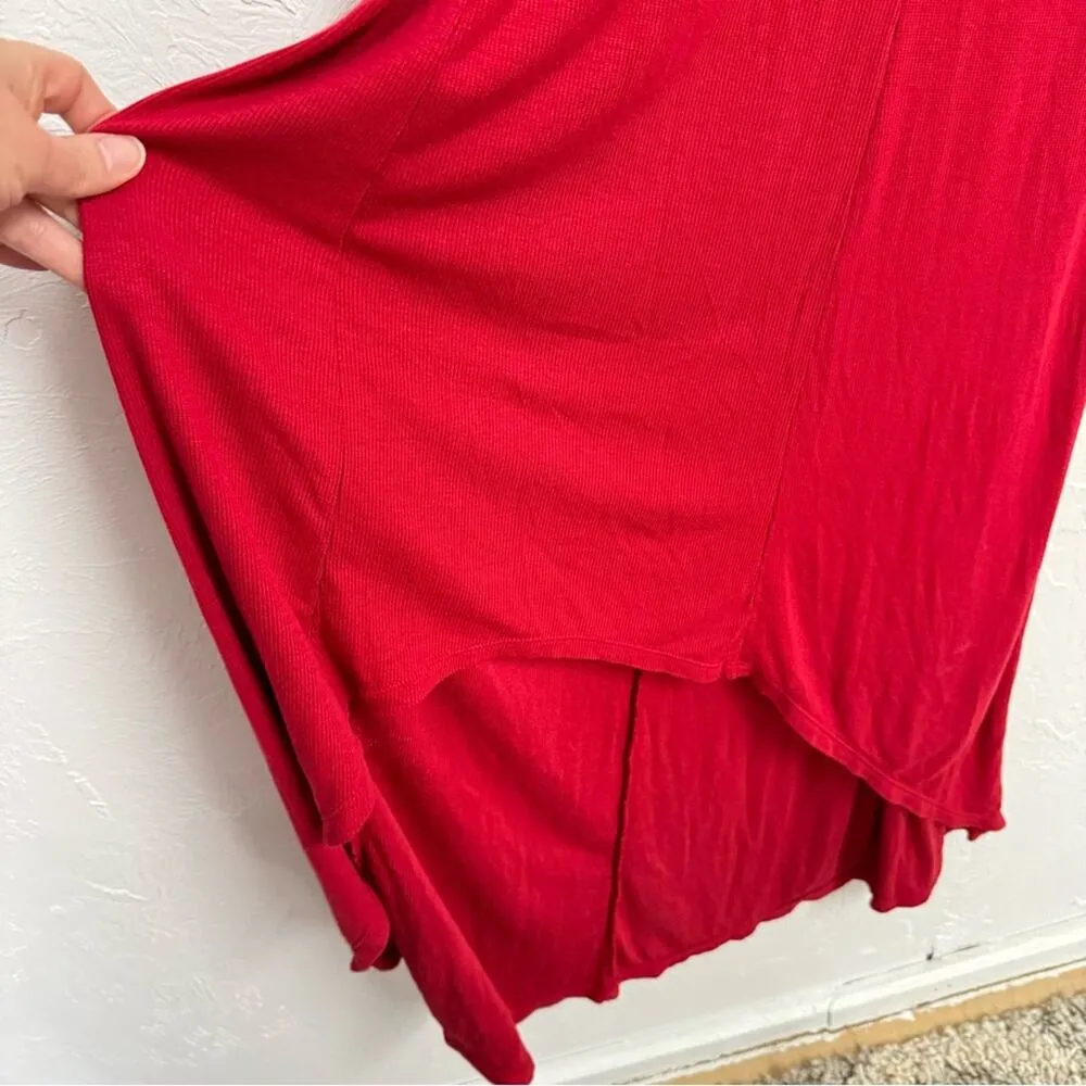 Bordeaux Red Half Sleeve Bodycon Midi Dress Women’s M Stretch Casual Summer - Image 7