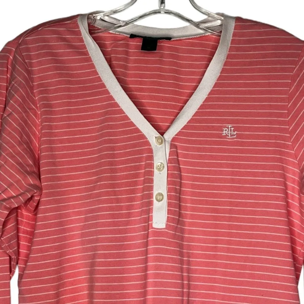 Vintage Lauren Ralph Lauren‎ Pajama Set Pink Size M - Image 4