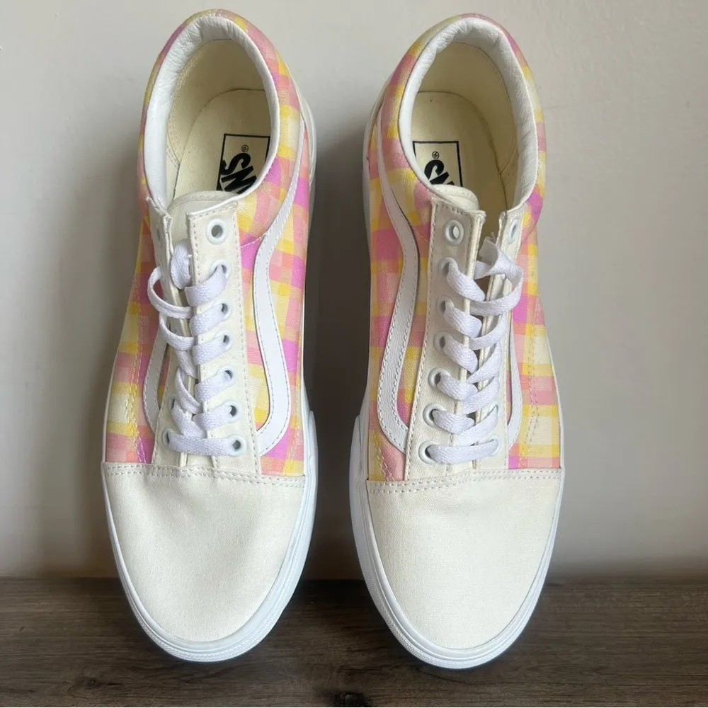 Vans Off the Wall Platform Pastel Plaid Print Unisex Shoe Size 9.5 or 11 #782 - Image 7