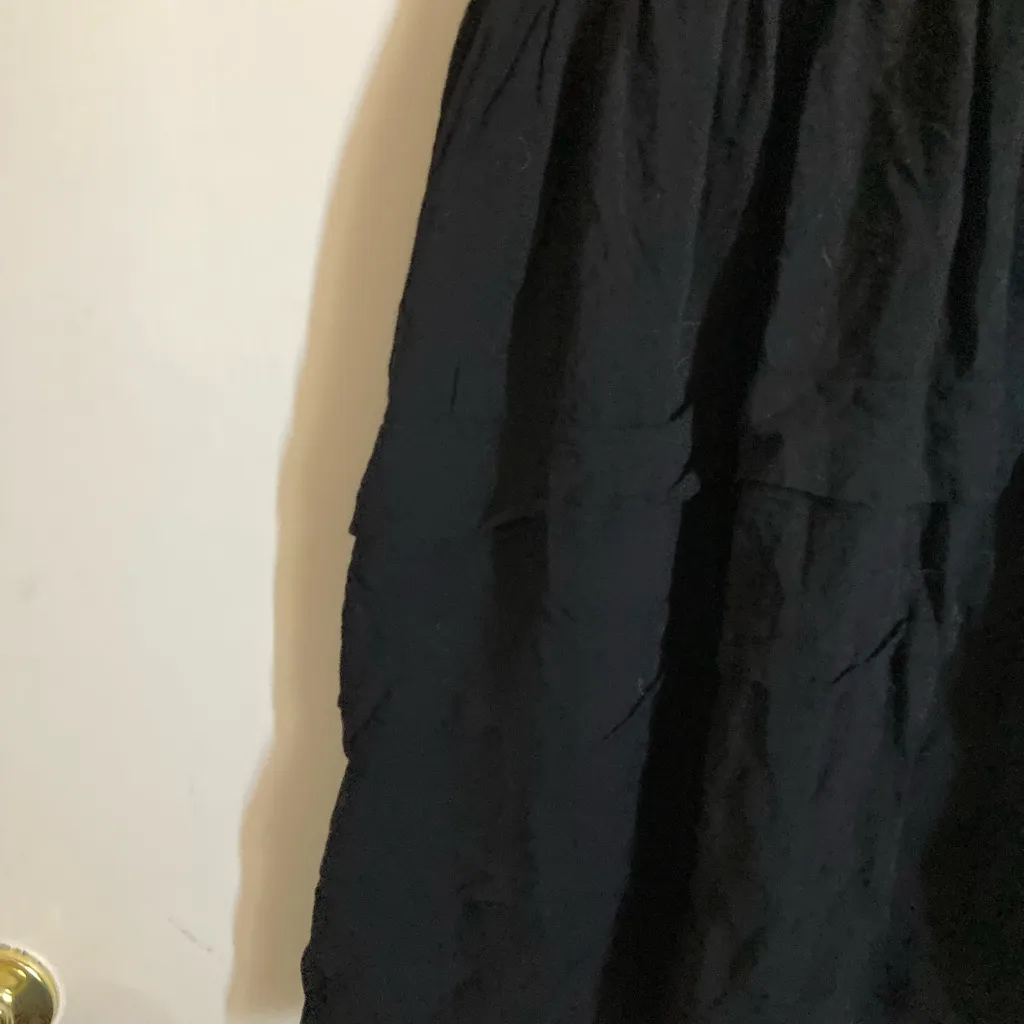 🌞Avec Black & White Striped Razor Back with Midi Black Layered Bottom A Size L - Image 5