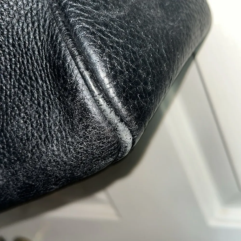 Greta black leather shoulder bag made in Italy. GUC - Image 6