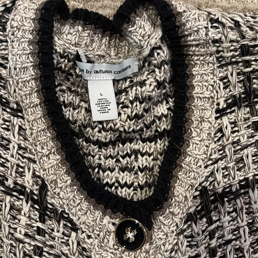 Autumn Cashmere Black and White Tweed Jacket - Image 3
