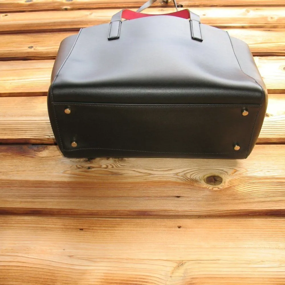 Kate Spade Black Sweetheart Pink Kyra Arbour Hill Leather Tote - Image 12