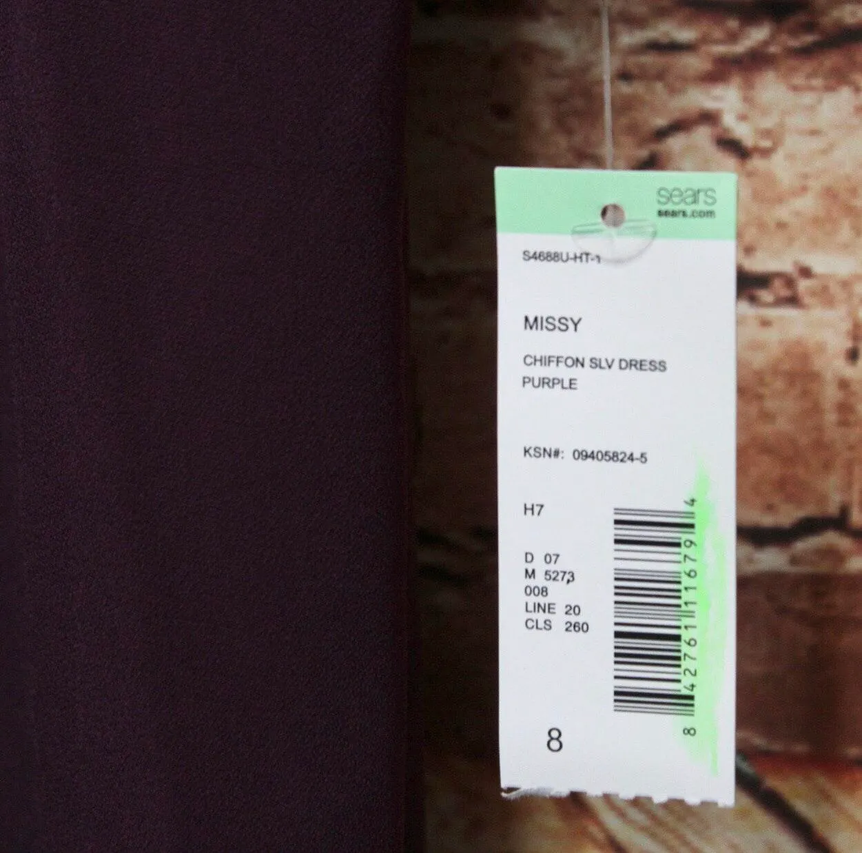 Sears  | Sheath Purple Plum Dress - Image 5