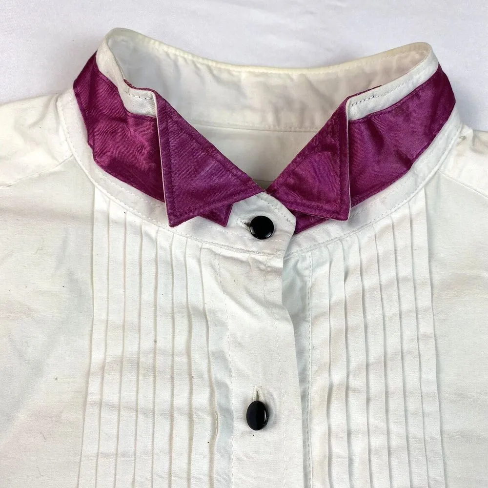 Vintage Wrangler Women's Western White Southwest Tuxedo‎ Shirt Size Medium/Large - Image 3