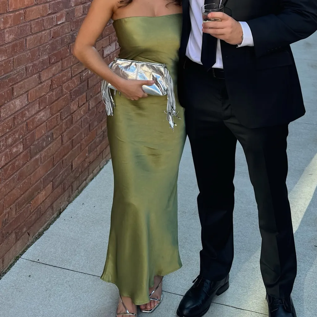 REVOLVE Olive Green Midi Dress - Image 3