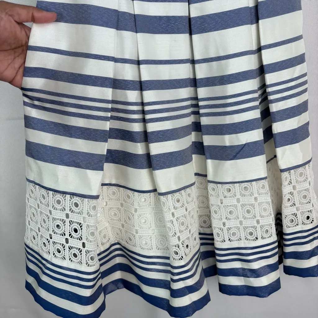 Vince Camuto Crochet Inset Stripe Fit & Flare Dress Size 0 - Image 4