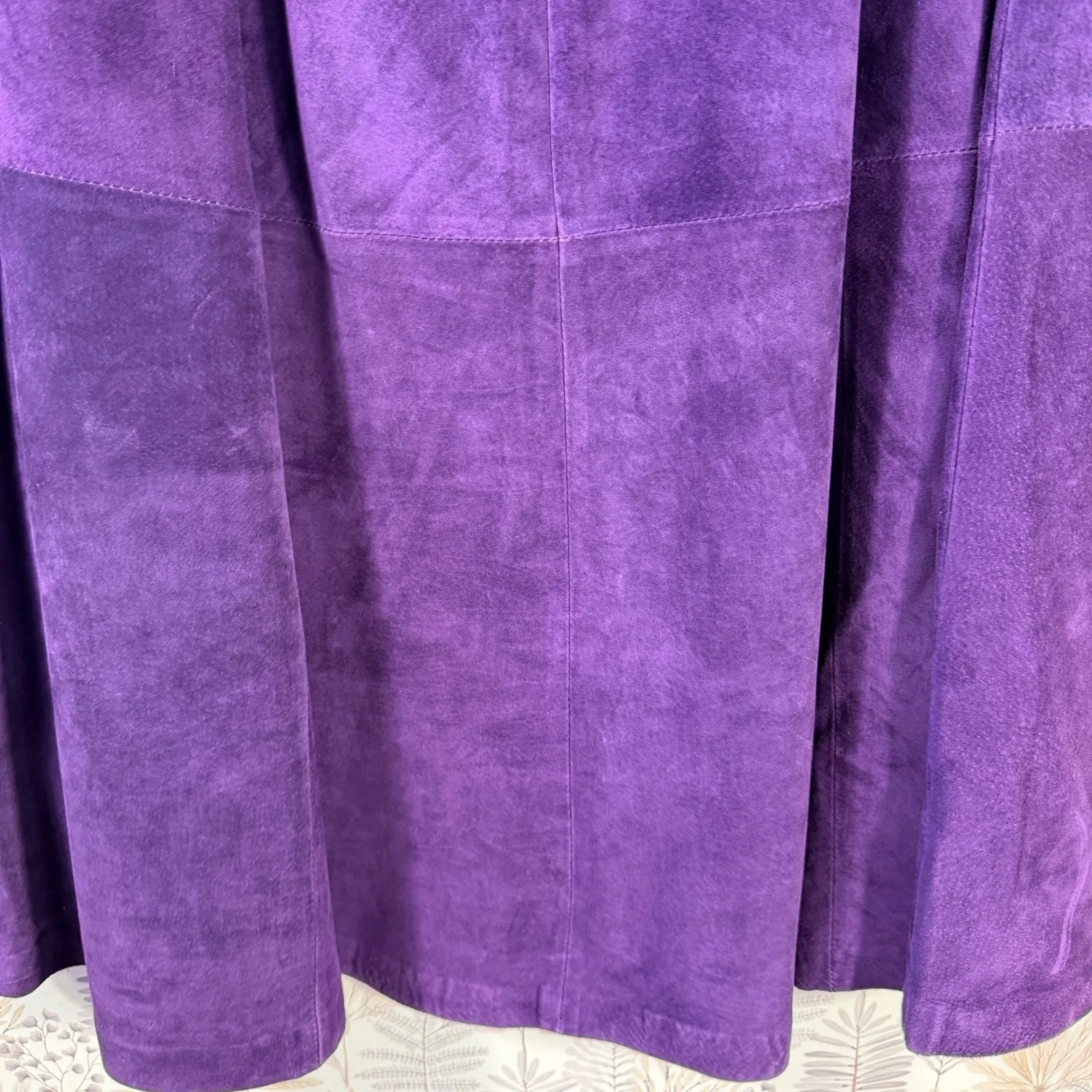 Vintage Hunt Club Suede Skirt Size 10 Purple Maxi Western Boho Festival - Image 6