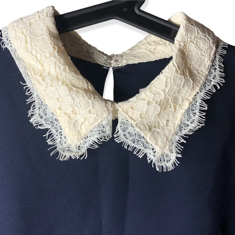 Nanette Lepore Lace Collar Shift Dress Size 10 - Image 4