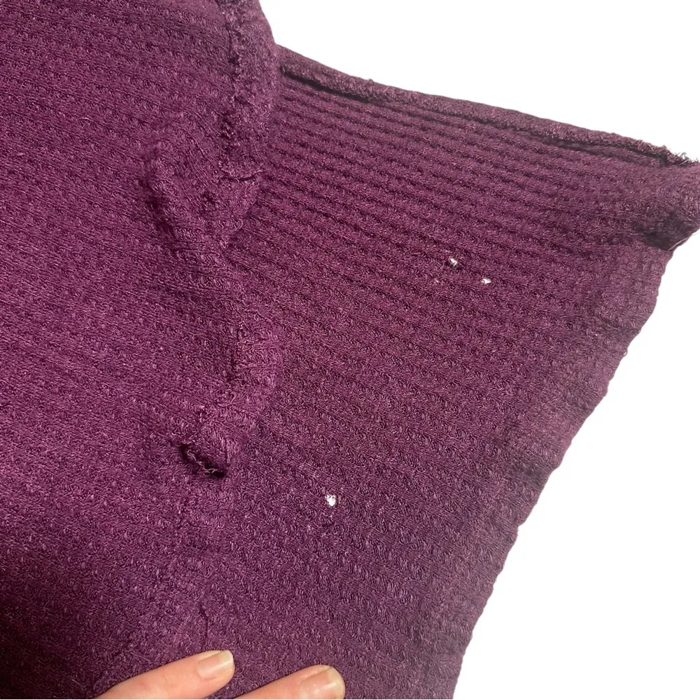 Ventura Thermal Tee In African Violet Purple Waffle Knit Size Small - Image 11